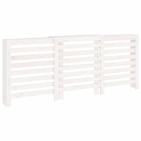 Thumbnail for Heizkörperverkleidung Weiß 210x21x85 cm Massivholz Kiefer