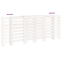 Thumbnail for Heizkörperverkleidung Weiß 210x21x85 cm Massivholz Kiefer