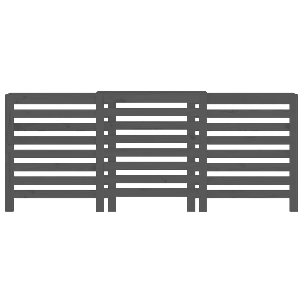 Heizkörperverkleidung Grau 210x21x85 cm Massivholz Kiefer