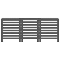 Thumbnail for Heizkörperverkleidung Grau 210x21x85 cm Massivholz Kiefer