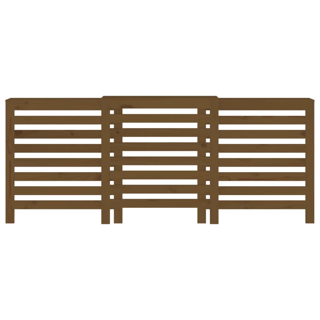 Heizkörperverkleidung Honigbraun 210x21x85 cm Massivholz Kiefer