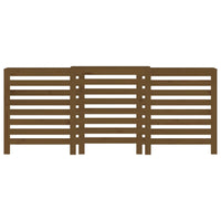 Thumbnail for Heizkörperverkleidung Honigbraun 210x21x85 cm Massivholz Kiefer