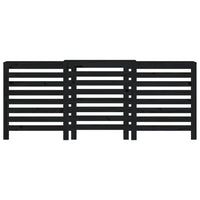 Thumbnail for Heizkörperverkleidung Schwarz 210x21x85 cm Massivholz Kiefer