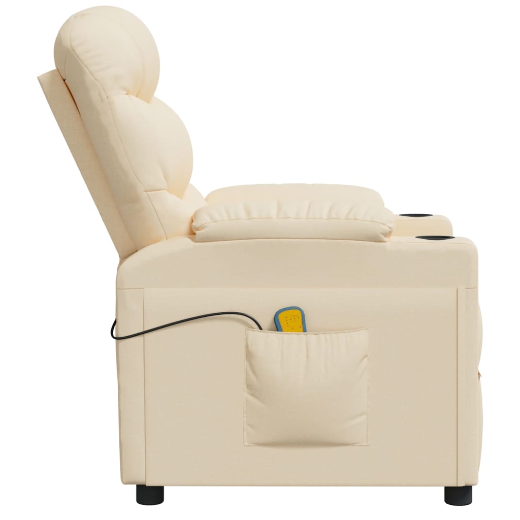 Massagesessel Elektrisch Creme Stoff