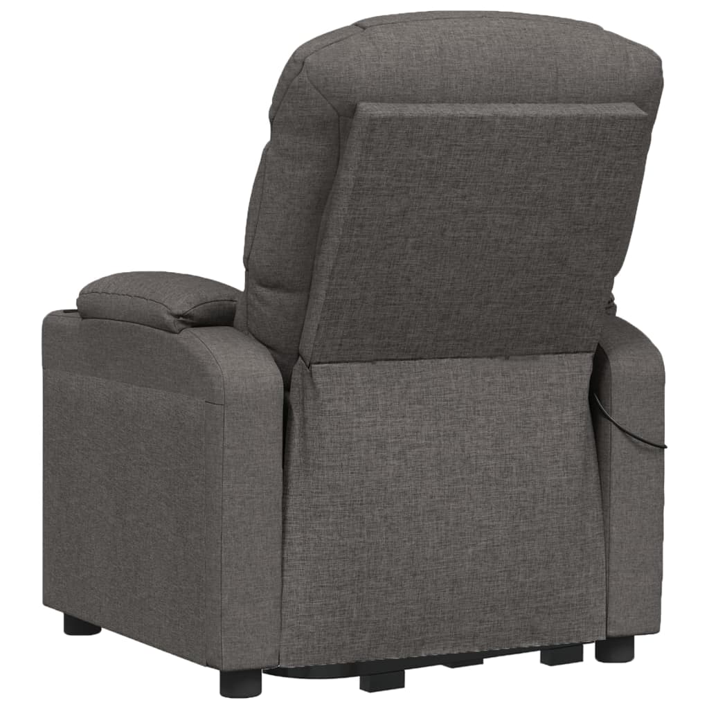 Massagesessel mit Aufstehhilfe Dunkelgrau Stoff