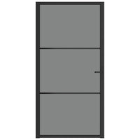 Thumbnail for Innentür 102,5x201,5 cm Schwarz ESG-Glas und Aluminium