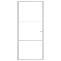 Thumbnail for Innentür 93x201,5 cm Weiß ESG-Glas und Aluminium