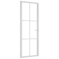 Thumbnail for Innentür 76x201,5 cm Weiß ESG-Glas und Aluminium