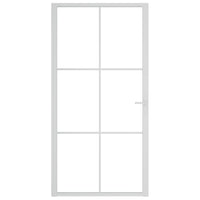 Thumbnail for Innentür 102,5x201,5 cm Weiß ESG-Glas und Aluminium