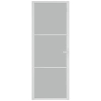 Thumbnail for Innentür 76x201,5 cm Weiß Mattglas und Aluminium