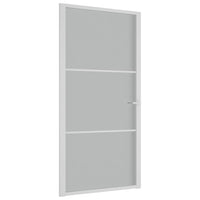 Thumbnail for Innentür 102,5x201,5 cm Weiß Mattglas und Aluminium