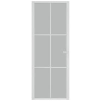 Thumbnail for Innentür 76x201,5 cm Weiß Mattglas und Aluminium