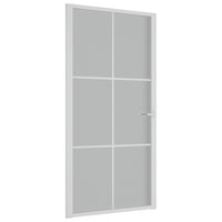 Thumbnail for Innentür 102,5x201,5 cm Weiß Mattglas und Aluminium