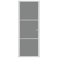 Thumbnail for Innentür 76x201,5 cm Weiß ESG-Glas und Aluminium