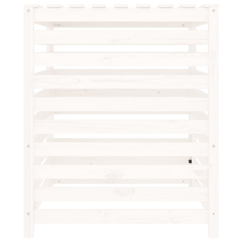 Komposter Weiß 82,5x82,5x99,5 cm Massivholz Kiefer