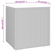 Thumbnail for Beistelltisch Schwarz 40x37x40,5 cm Poly Rattan