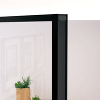 Thumbnail for Innentür Schwarz 83x201,5 cm Hartglas & Aluminium Schlank