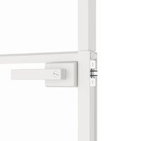 Thumbnail for Innentür Weiß 76x201,5 cm Hartglas & Aluminium Schlank