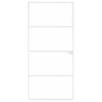 Thumbnail for Innentür Weiß 93x201,5 cm Hartglas & Aluminium Schlank