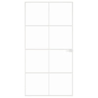 Thumbnail for Innentür Weiß 102x201,5 cm Hartglas & Aluminium Schlank