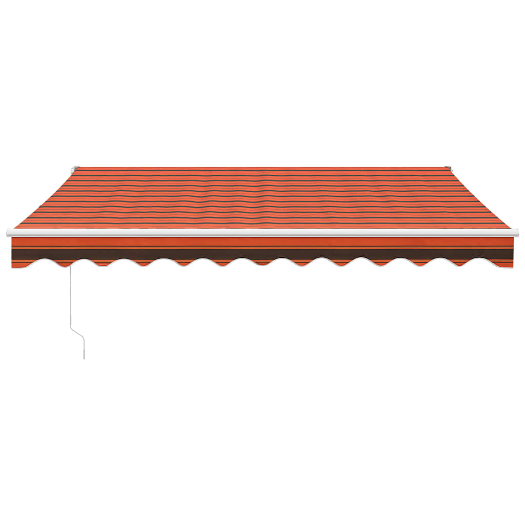 Gelenkarmmarkise Orange und Braun 3,5x2,5 m Stoff und Aluminium