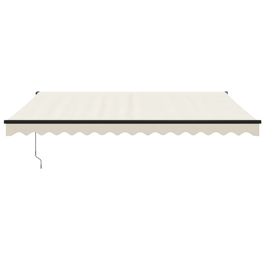 Gelenkarmmarkise Creme 4x3 m Stoff und Aluminium