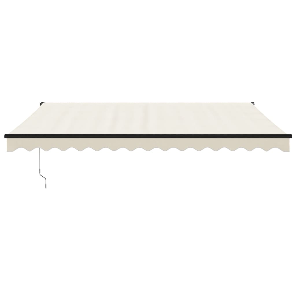 Gelenkarmmarkise Creme 4,5x3 m Stoff und Aluminium