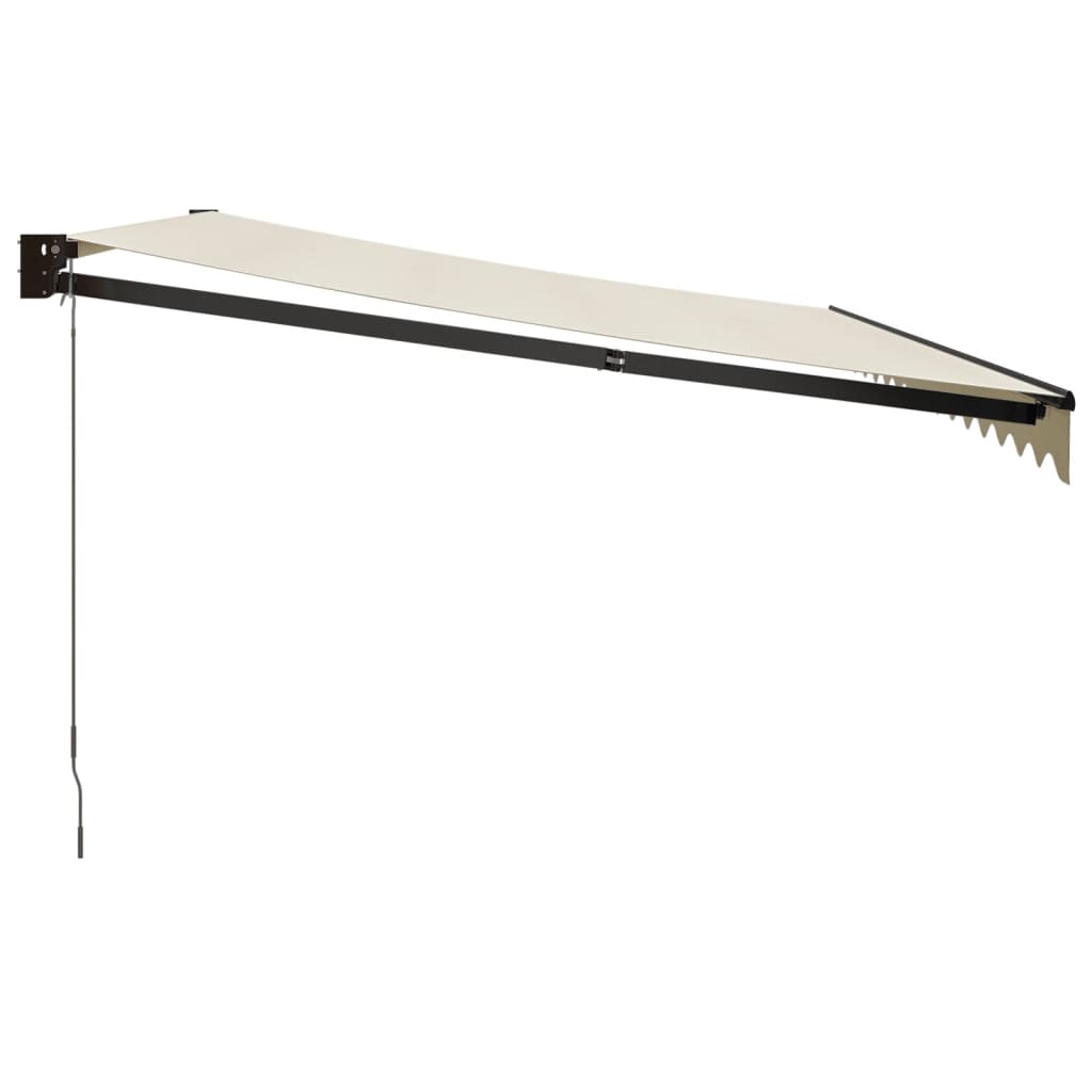 Gelenkarmmarkise Creme 4,5x3 m Stoff und Aluminium