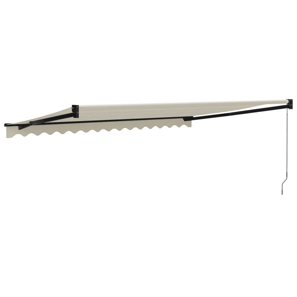 Gelenkarmmarkise Creme 4,5x3 m Stoff und Aluminium
