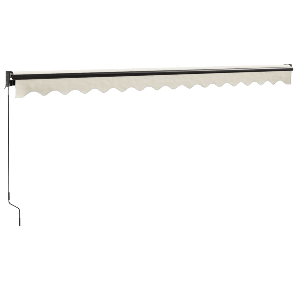 Gelenkarmmarkise Creme 4,5x3 m Stoff und Aluminium