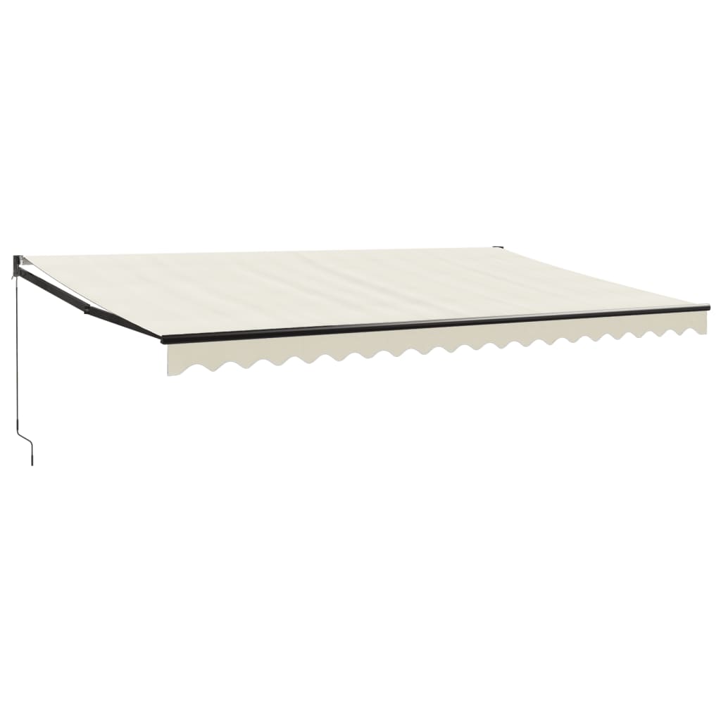 Gelenkarmmarkise Creme 5x3 m Stoff und Aluminium