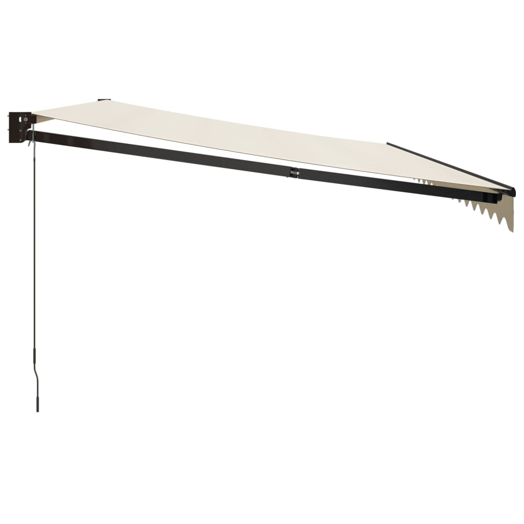 Gelenkarmmarkise Creme 5x3 m Stoff und Aluminium
