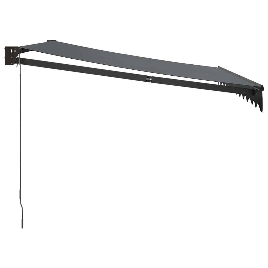 Gelenkarmmarkise Anthrazit 3,5x2,5 m Stoff und Aluminium