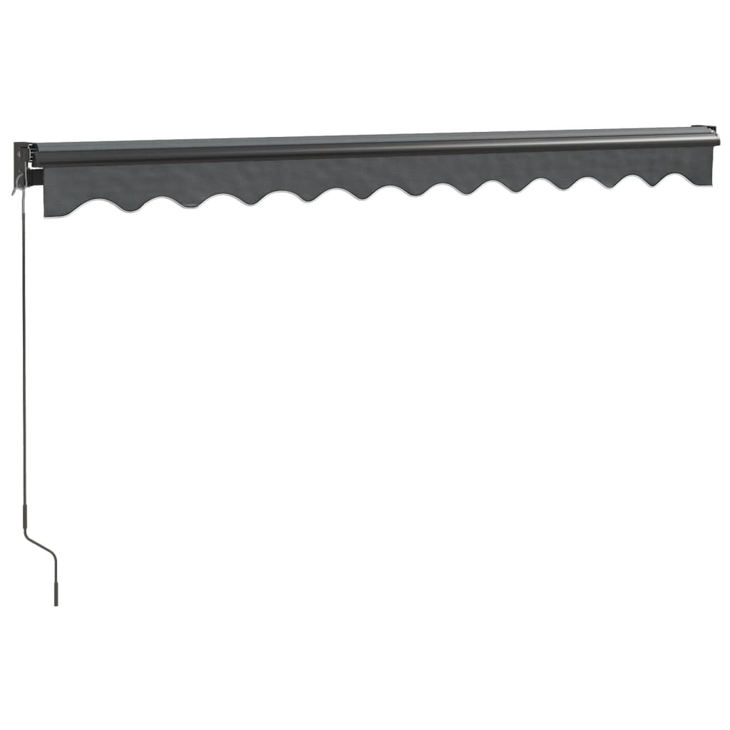 Gelenkarmmarkise Anthrazit 3,5x2,5 m Stoff und Aluminium