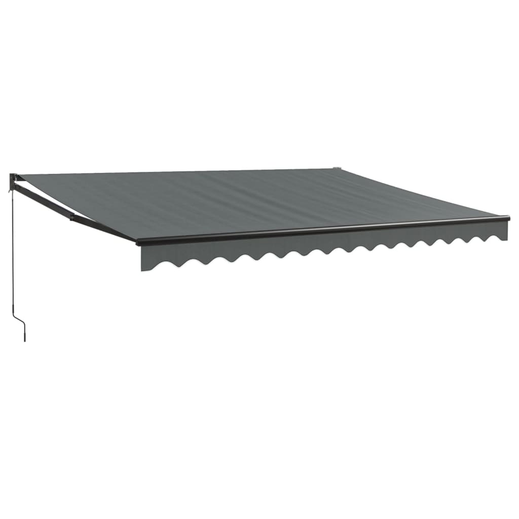 Gelenkarmmarkise Anthrazit 4x3 m Stoff und Aluminium