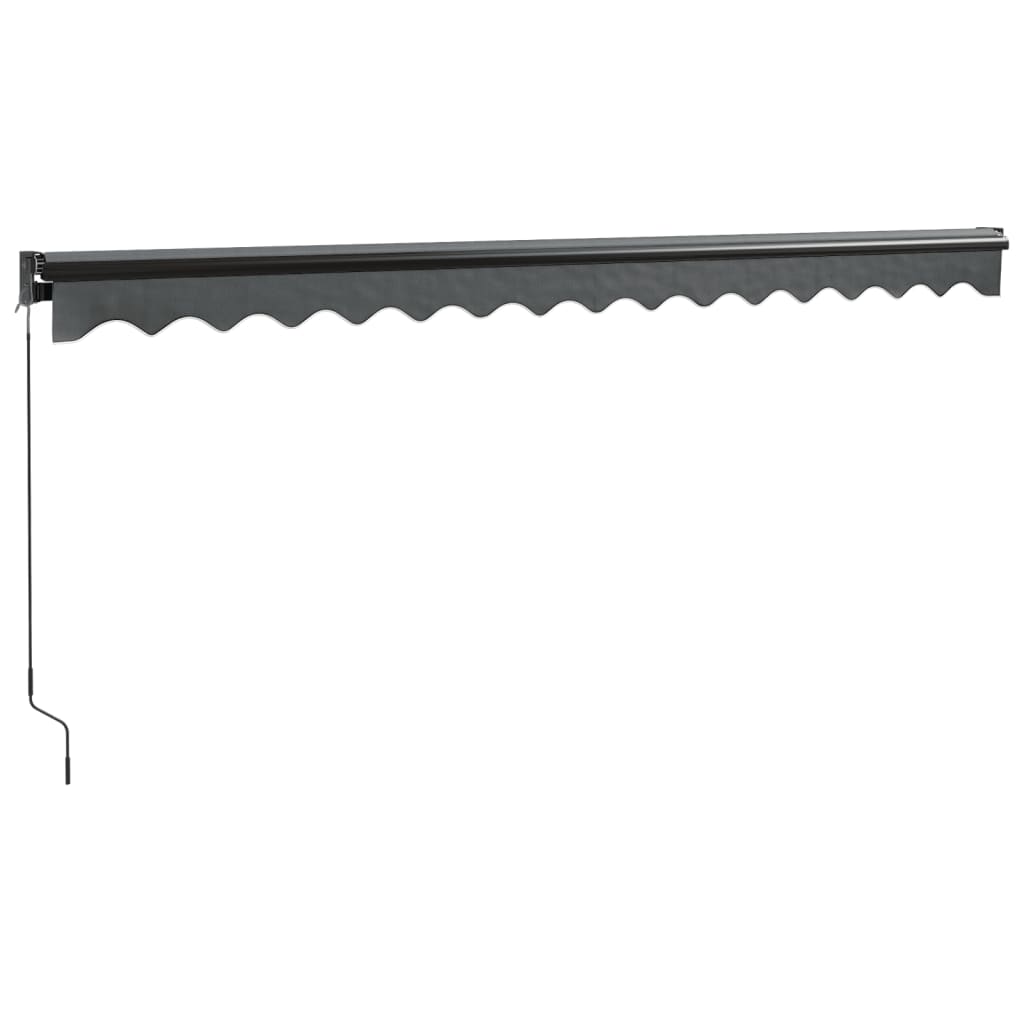 Gelenkarmmarkise Anthrazit 4x3 m Stoff und Aluminium