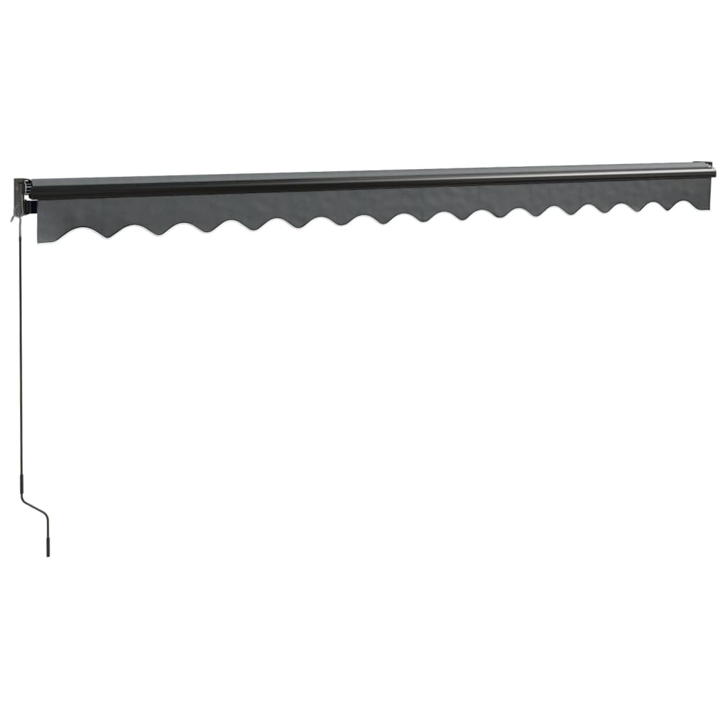 Gelenkarmmarkise Anthrazit 4,5x3 m Stoff und Aluminium