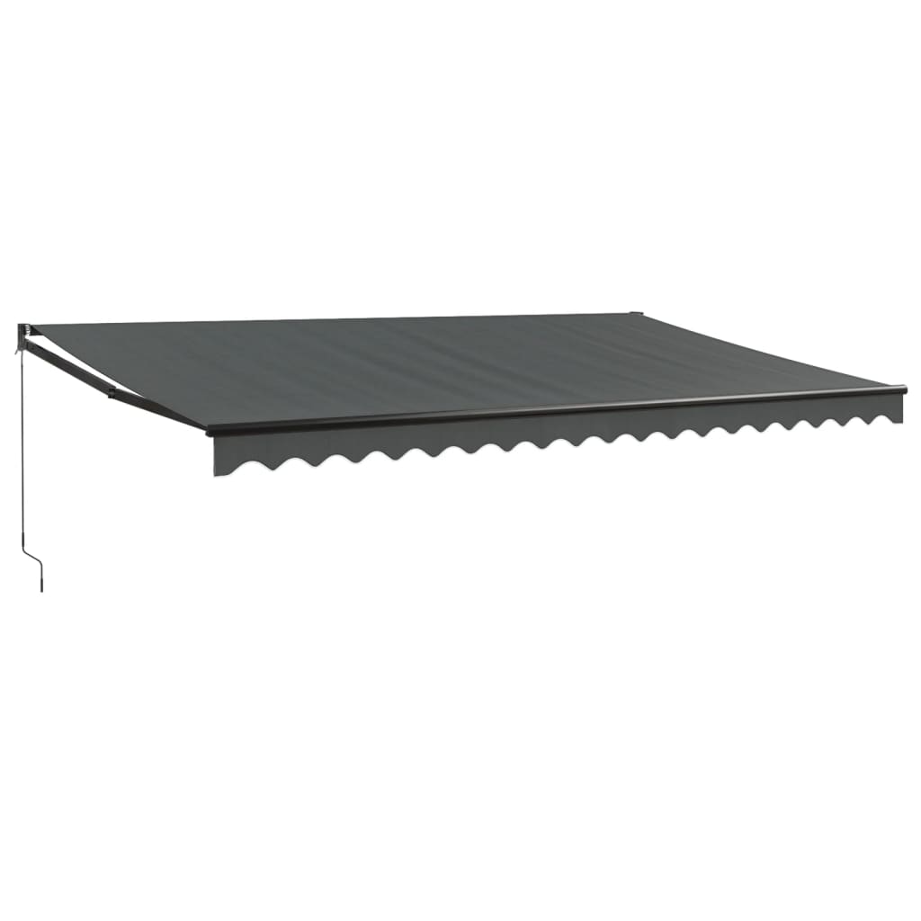 Gelenkarmmarkise Anthrazit 5x3 m Stoff und Aluminium