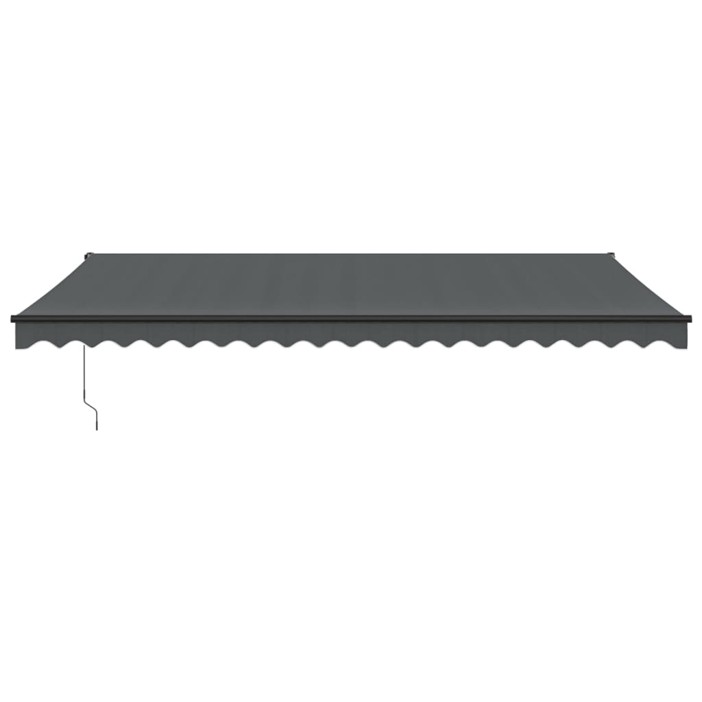 Gelenkarmmarkise Anthrazit 5x3 m Stoff und Aluminium