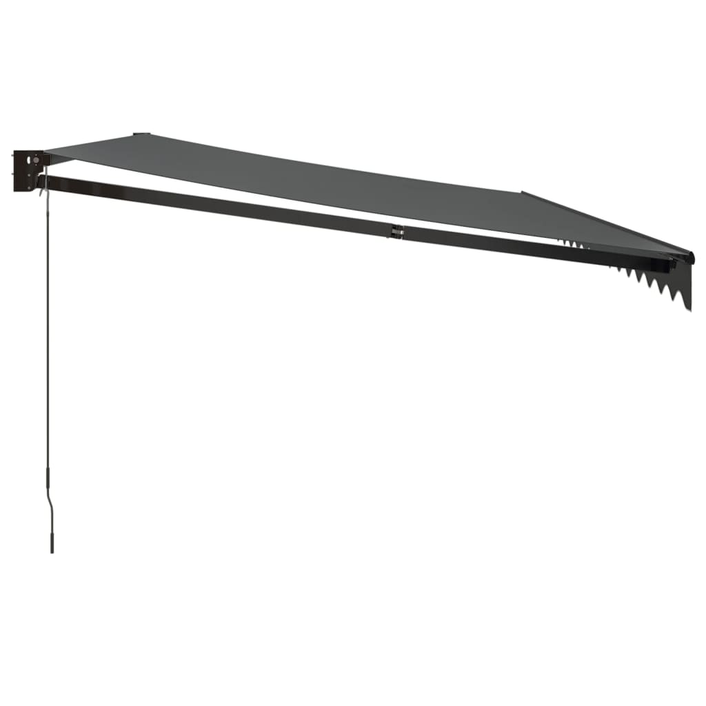 Gelenkarmmarkise Anthrazit 5x3 m Stoff und Aluminium