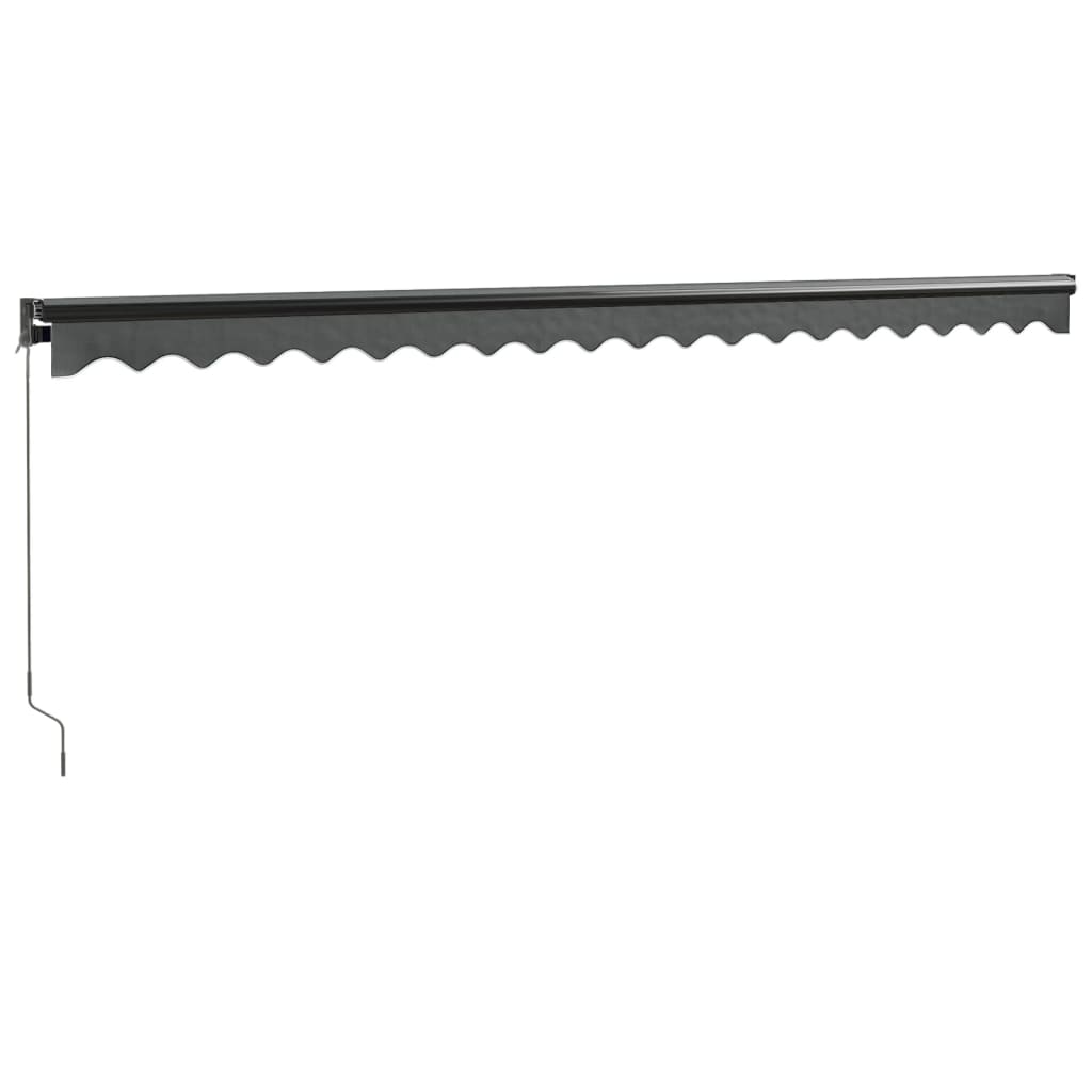 Gelenkarmmarkise Anthrazit 5x3 m Stoff und Aluminium