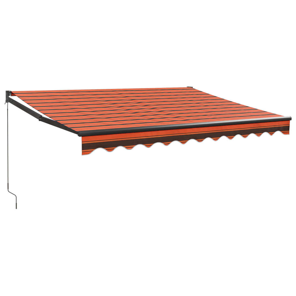 Gelenkarmmarkise Orange und Braun 3x2,5 m Stoff und Aluminium