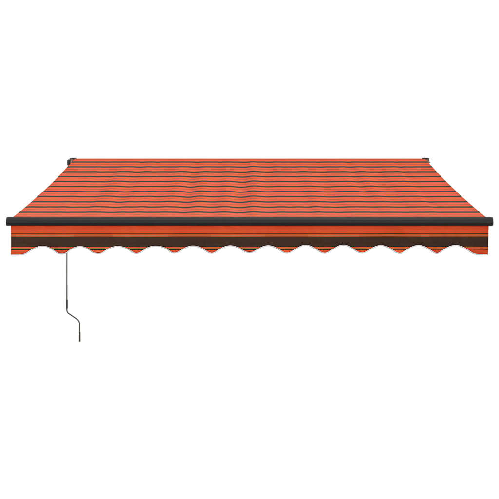 Gelenkarmmarkise Orange und Braun 3x2,5 m Stoff und Aluminium