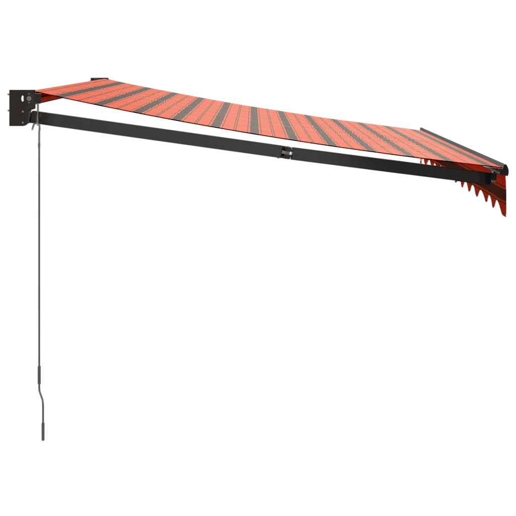 Gelenkarmmarkise Orange und Braun 3x2,5 m Stoff und Aluminium