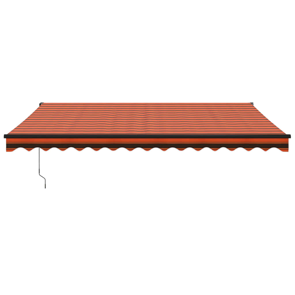 Gelenkarmmarkise Orange und Braun 4,5x3 m Stoff und Aluminium