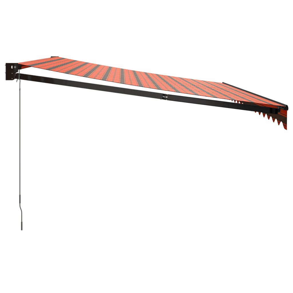 Gelenkarmmarkise Orange und Braun 4,5x3 m Stoff und Aluminium