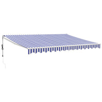 Thumbnail for Gelenkarmmarkise Blau und Weiß 4x3 m Stoff und Aluminium