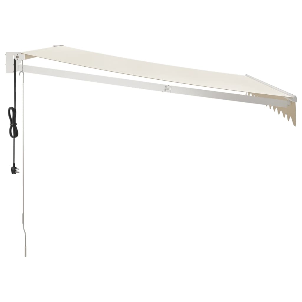 Gelenkarmmarkise Creme 3,5x2,5 m Stoff und Aluminium