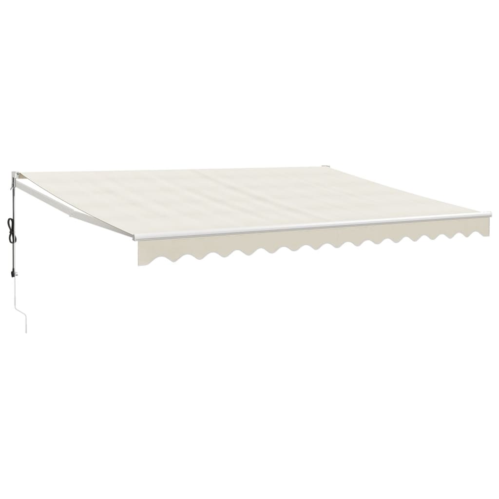Gelenkarmmarkise Creme 4x3 m Stoff und Aluminium