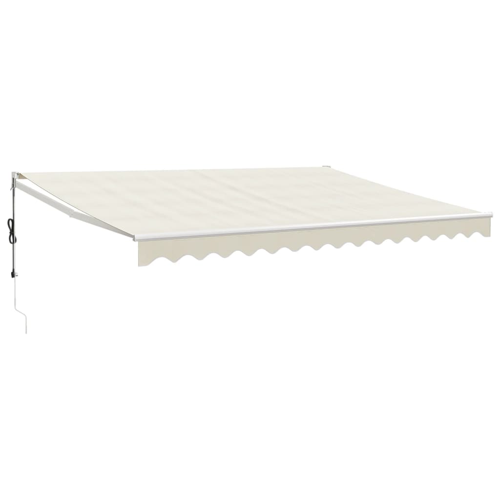 Gelenkarmmarkise Creme 4,5x3 m Stoff und Aluminium